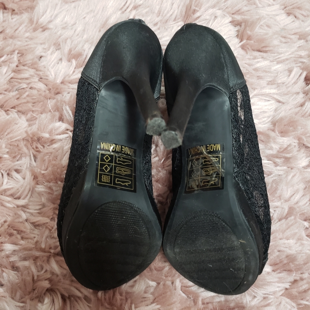 Black Lace AYAEL9 Michaelangelo Heels - Picture 7 of 11